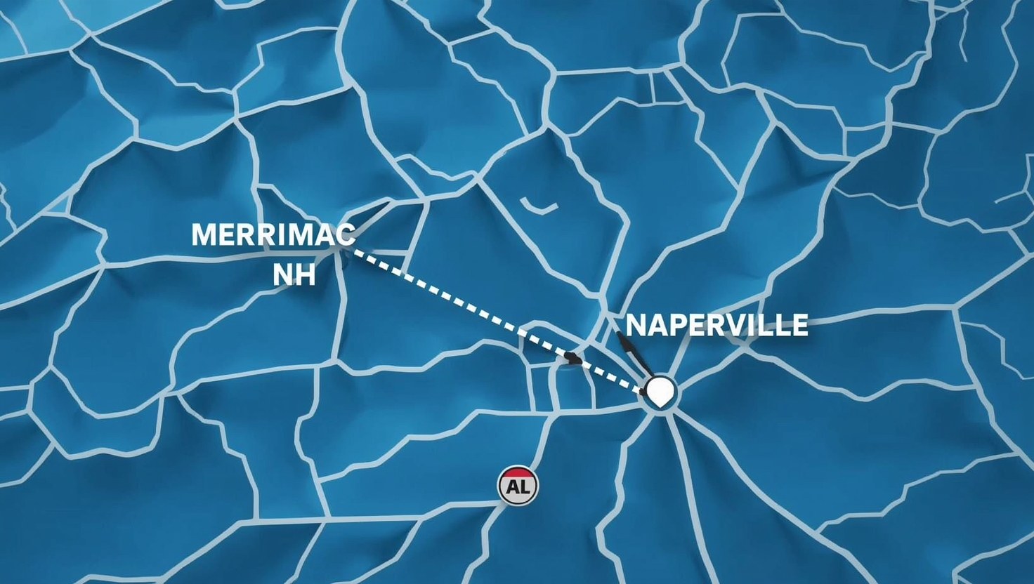 Merrimac, NH to Naperville, IL movers