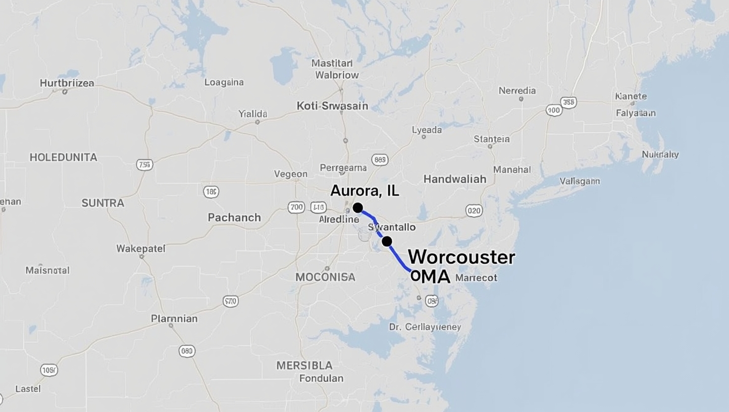 Aurora, IL to Worcester, MA movers