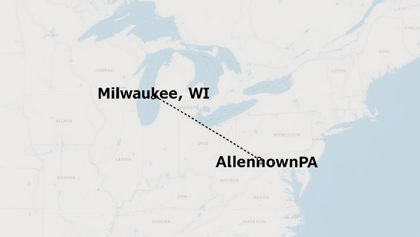 Milwaukee, WI to Allentown, PA movers