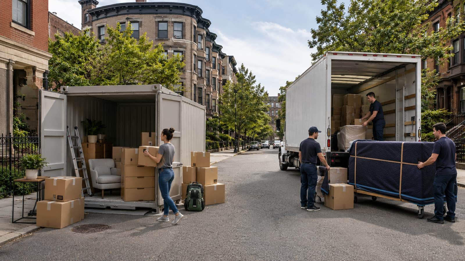 PODS vs Full-Service Movers in Boston