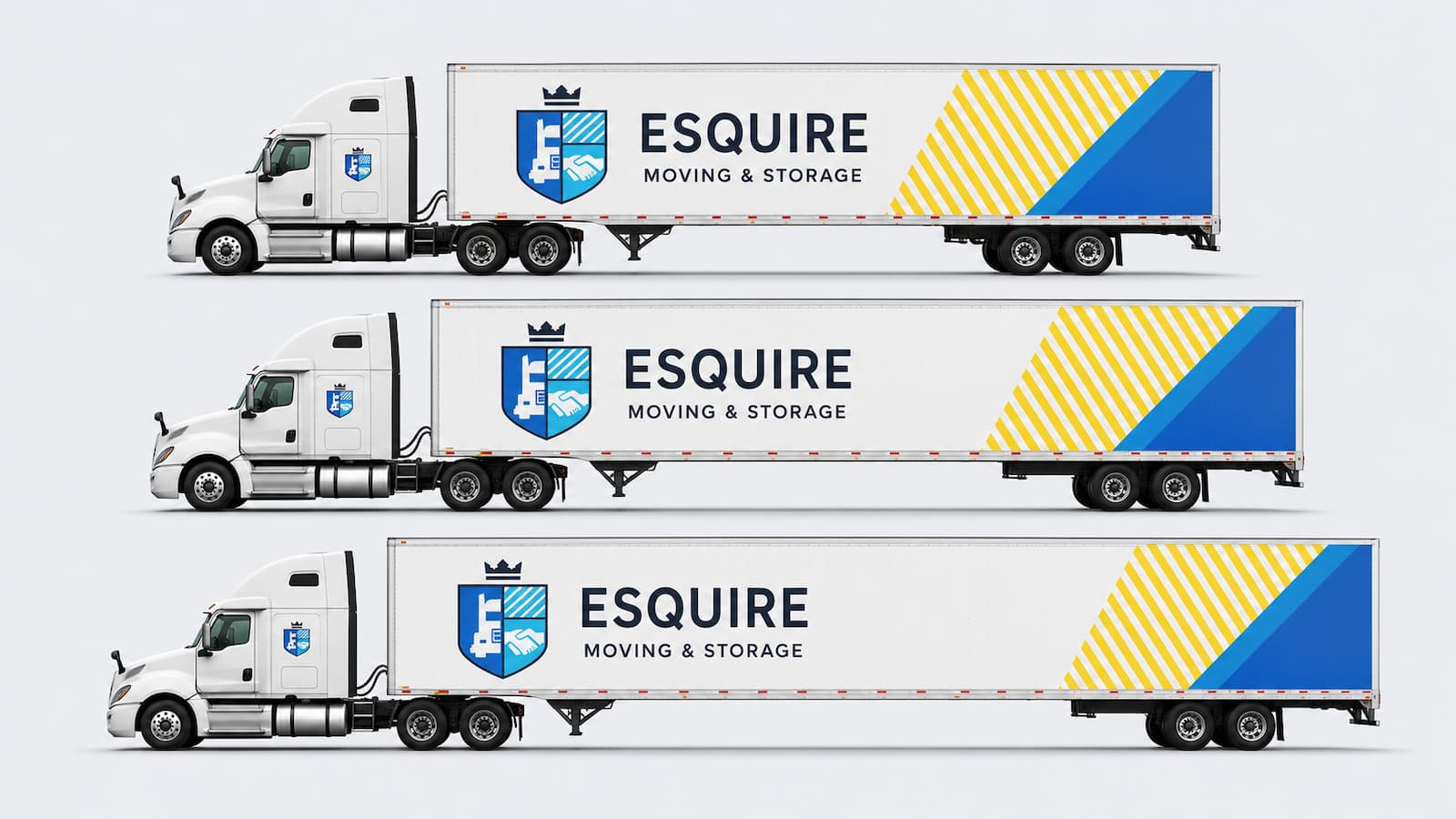 Comparison of Esquire 48, 51, and 53 foot long-distance moving trailers