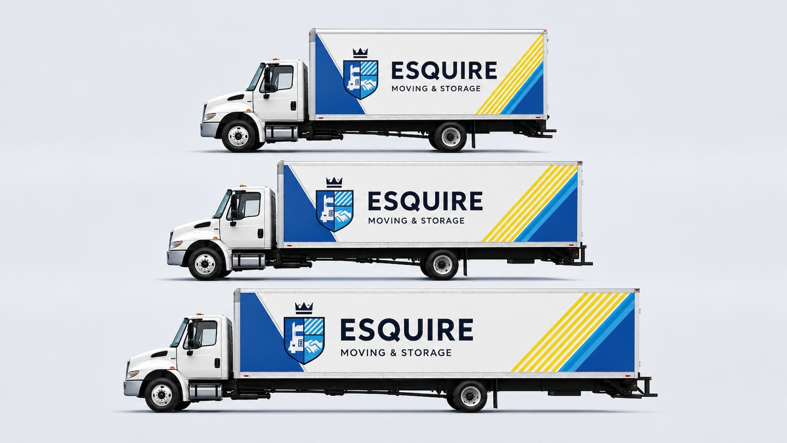 Esquire private storage truck fleet in multiple sizes